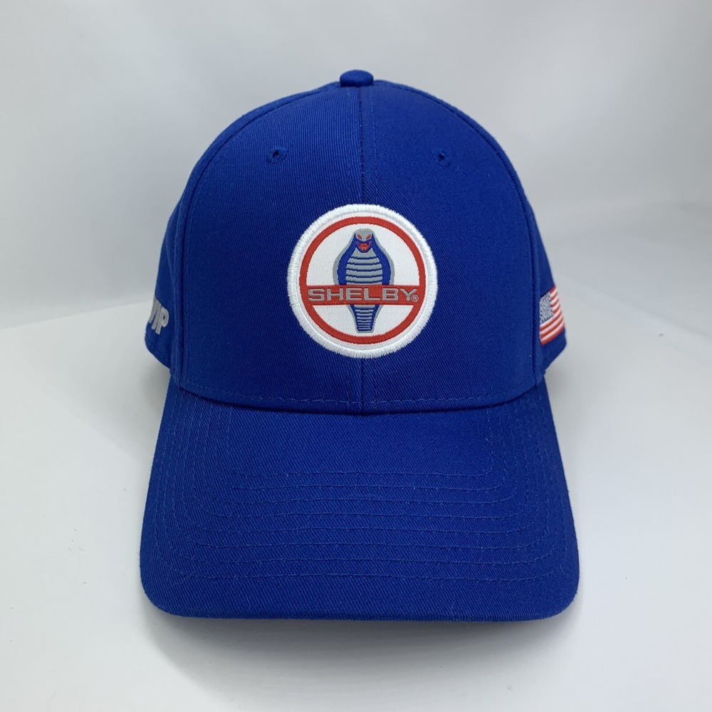 Shelby Cobra VIP Blue Hat USA American Flag Adjustable Baseball Cap